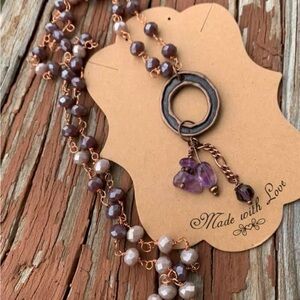 Beautiful rustic handmade necklace.